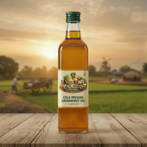 Home wood pressed groundnut oil (cold pressed)